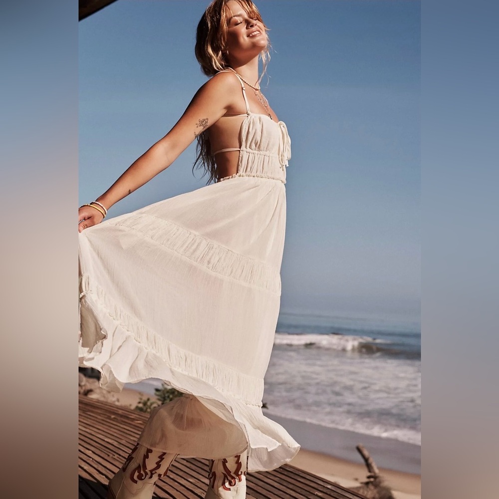 Free People Taking Sides Maxi Dress size XS